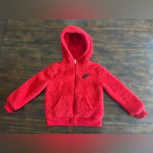 Nike Kids Red Fleece Hoodie‎ Size 2